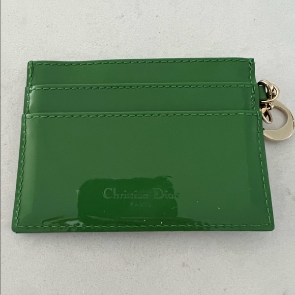 GORGEOUS 💚  Dior patent leather green card case wallet - Picture 2 of 3